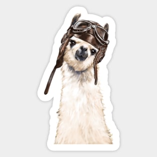 Pilot Llama Sticker